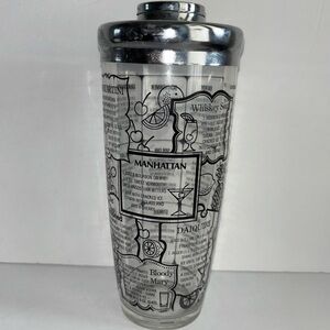 MCM Cocktail Shaker with drink recipes